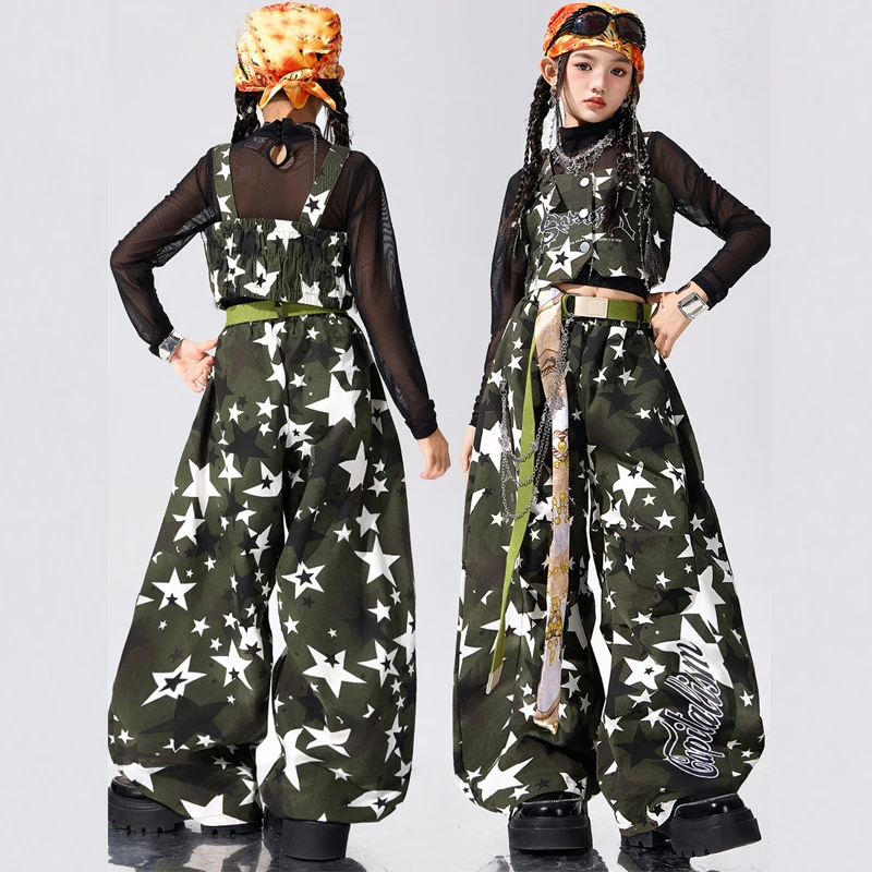 

Новые групповые наряды K-pop, детская крутая одежда в стиле хип-хоп, костюмы для соревнований по джазовым танцам для девочек, уличные костюмы XS10621