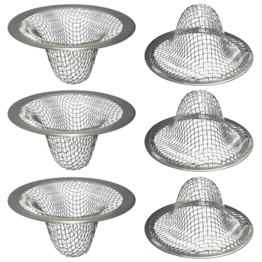 

1.0" Bathroom Sink Drain Strainers, 6PCS Drain Hair Catchers for Laundry, Mop Pool, Utility, Slop, RV Sink, Stainl Steel Drain