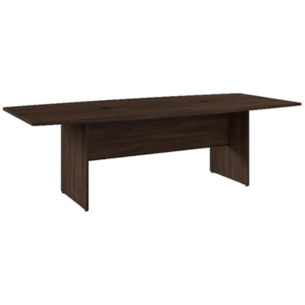 95" Boat Shaped Engineered Wood Conference Table in Black Walnut