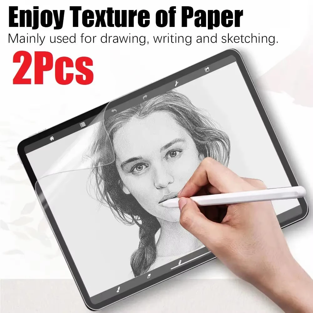 

2pcs Paper Film Like Screen Protector For Samsung Galaxy S7+ S8 S9 S9 FE S10 FE 11in S8 S9 S10 Ultra 14.6in tab A9 Plus A8 Lite