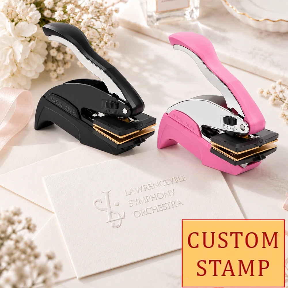 Personalized Custom Address Embosser Stamp Desk Handheld Wedding Invitation Embosser Seals Custom LOGO Wedding Embossing Stamps