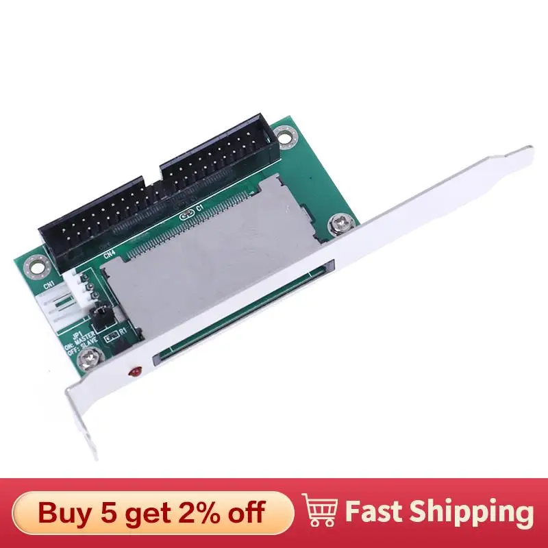 40-Pin CF Compact Flash Card To 3.5 IDE Converter Adapter PCI Bracket Back Panel