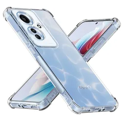 Stoß festes TPU-Gehäuse mit vier Ecken für Oppo Reno 12 11f 5g Reno11 8t 8 Pro Lite Schutzhülle Clear Capa Fundas Coque