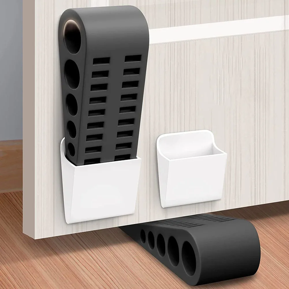 High Quality Door Stopper Door Stop Wedge 124*40*30mm Black Door Stop Rubber Door Stop Prevent The Door From Moving