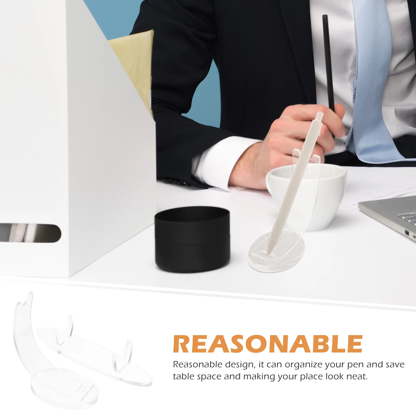 

2 Pcs Pen Storage Rack Desktop Holder Stand Container Display Pens Fountain Tower Stands Holders