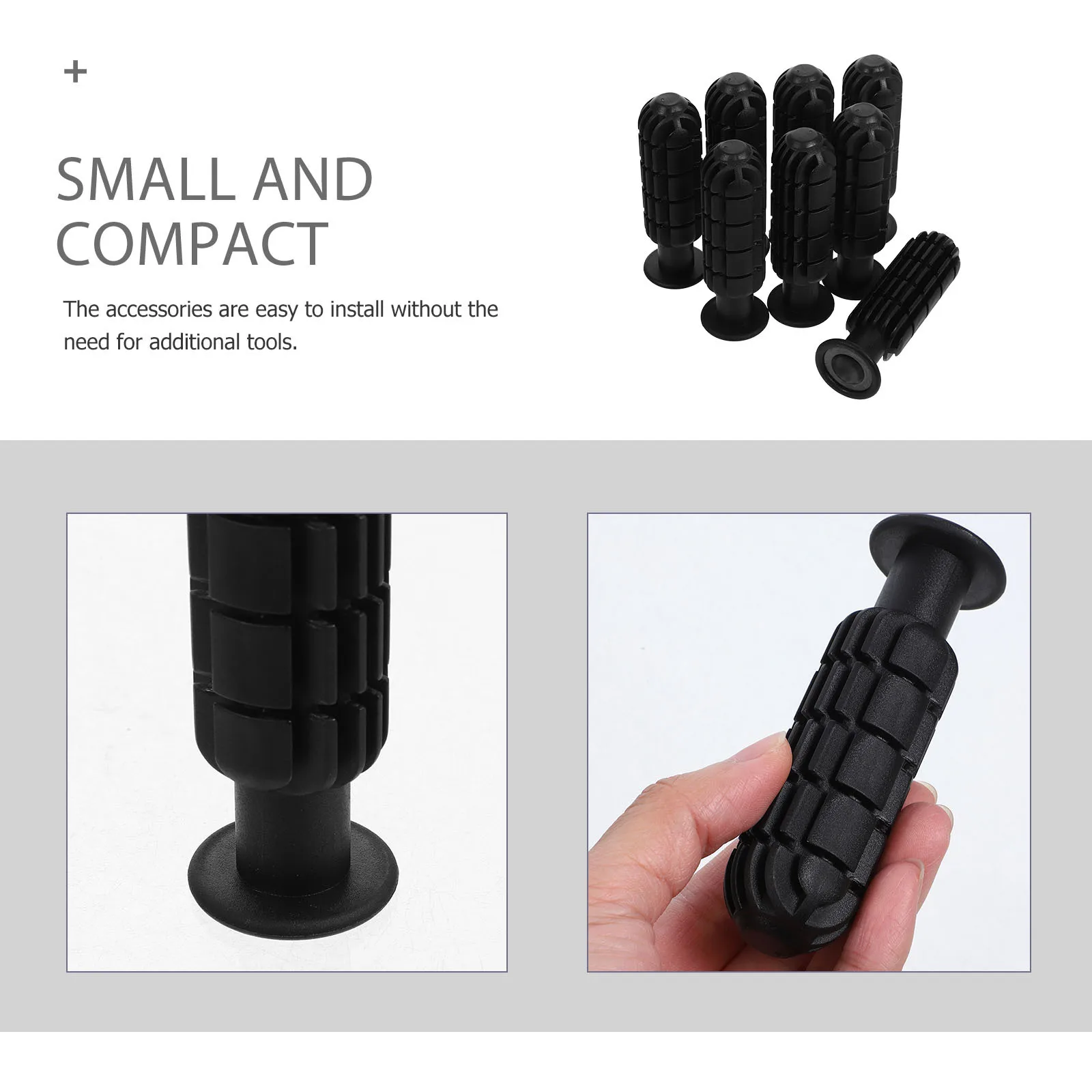 8pcs Foosball Anti-Skid Table Soccer Nonskid Handles Handles Sturdy Pp Replacement Grips For Football Machine Play