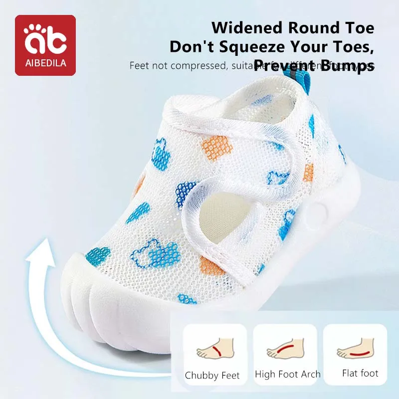 AIBEDILA Newborn Baby Shoes Child Sports Shoes Soft Flats Baby Toddler First Walkers Kids Sneakers 1-3 Year Casual Infant Shoes