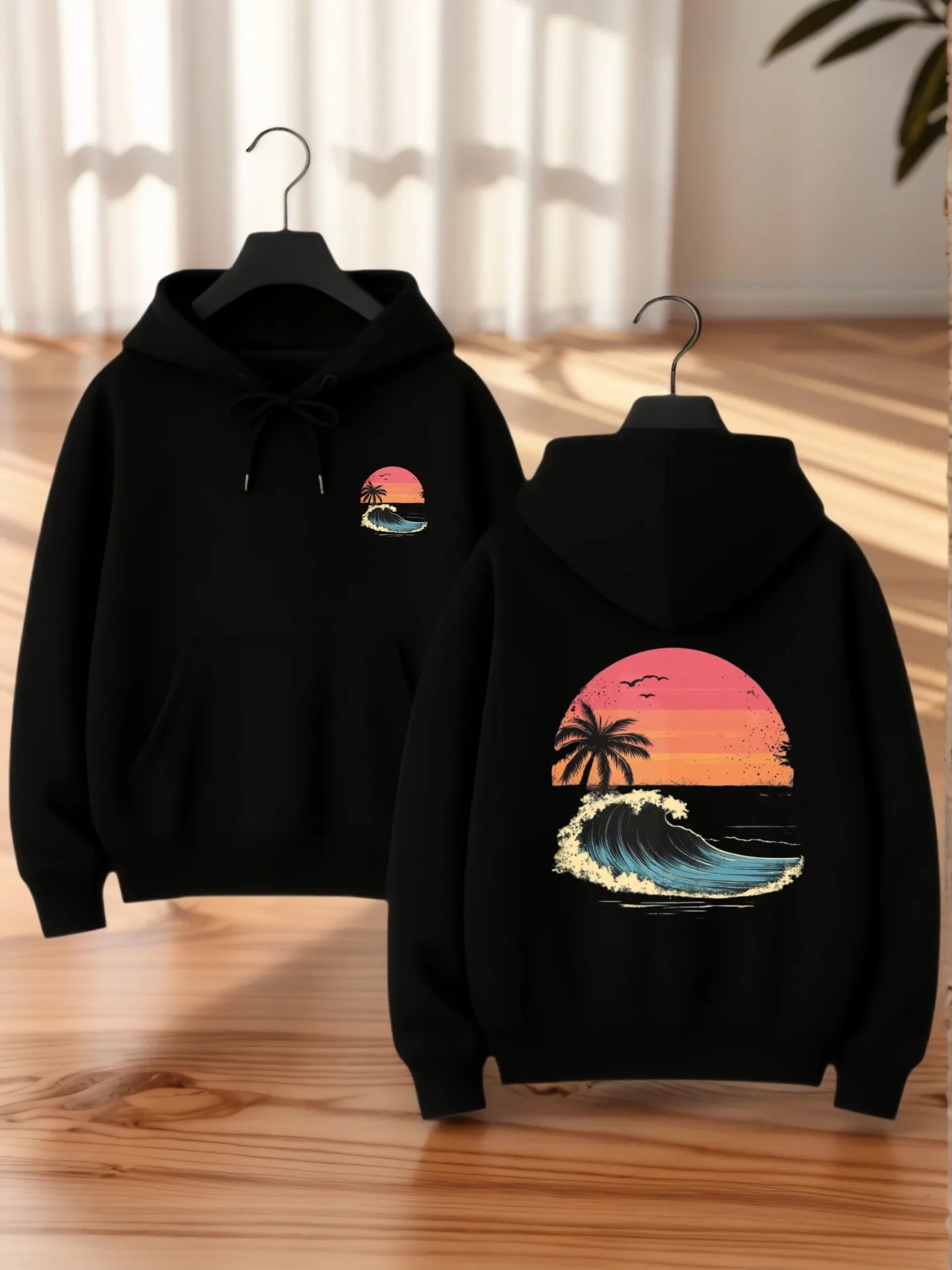 

Женская толстовка с рисунком, пейзажный принт, повседневная эстетика, мягкая ткань, повседневная повседневная одежда, для подростков