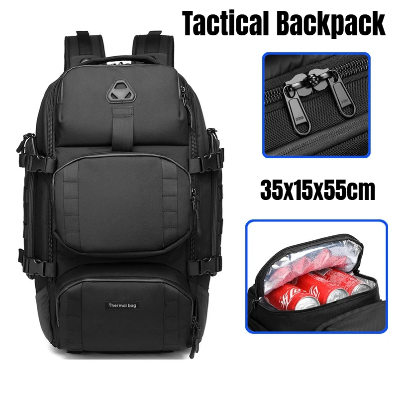 

Men's Tactical Backpack Large Capacity Waterproof with Dry Wet Separation for 15.6" Laptop Outdoor Mountaineering Hiking Travel