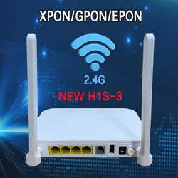 H1S-3 GPON EPON XPON 2.4G 1GE+3FE+1POTS+Wifi ONU ONT English por firmware ac 2 antenas router ont modem