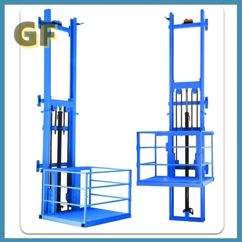 Household electric lift warehouse loading and unloading elevator hydraulic lifting mobile platform