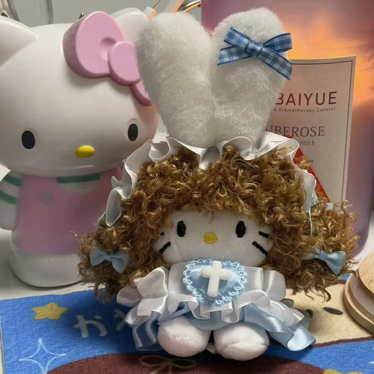 

Hello Kitty медсестра кролик плюшевая игрушка сумка через плечо очаровательная декоративная подвеска подарок на день рождения для детей и фанатов