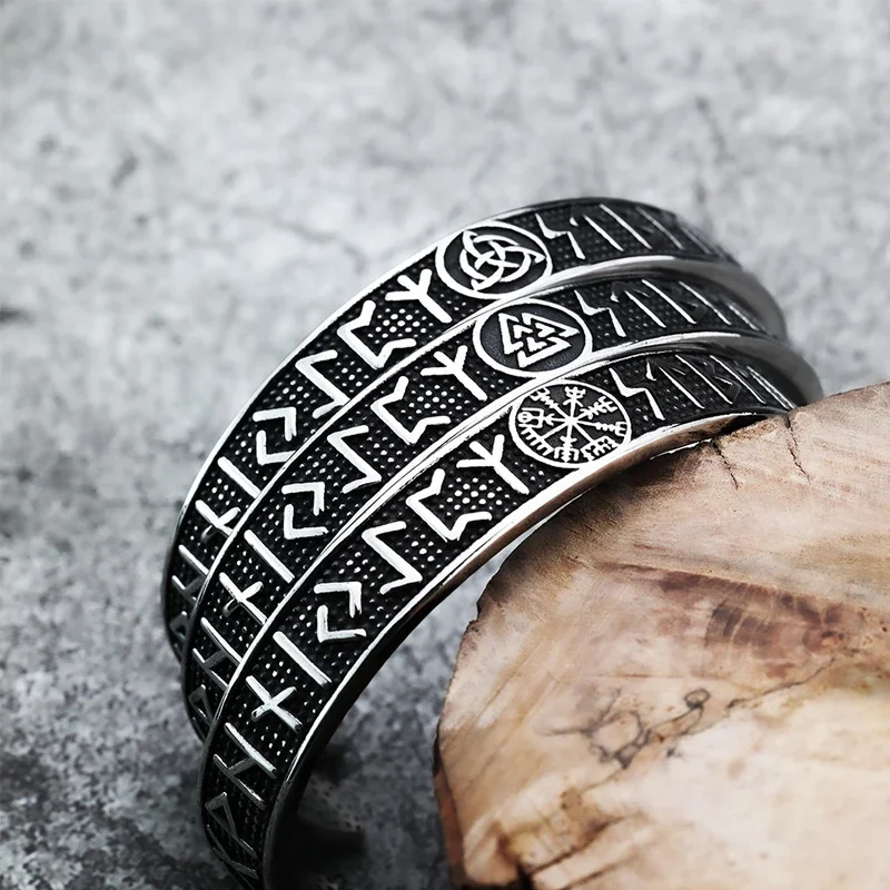 

Vintage Viking Bracelet for Men Stainless Steel Viking Celtic Rune Bracelet Fashion Biker Amulet Jewelry Gifts Dropshipping