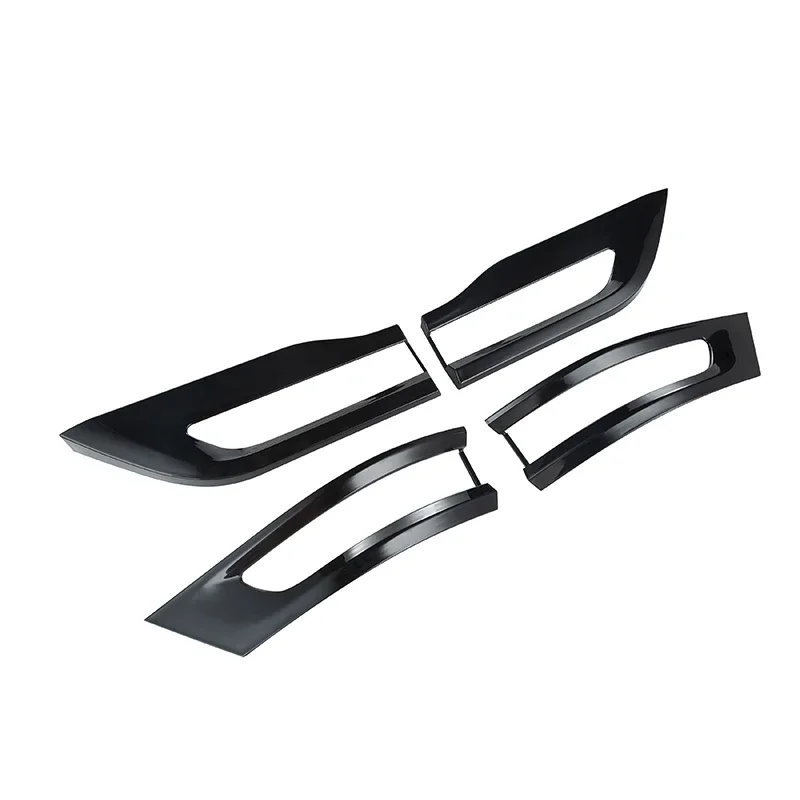 4 PCS For Jeep Grand Cherokee 2014 2015 2016 2017 2018 2019 2020 Gloss Black Rear Fog Lamp Frame Tail Light Lamp Cover ABS Trim