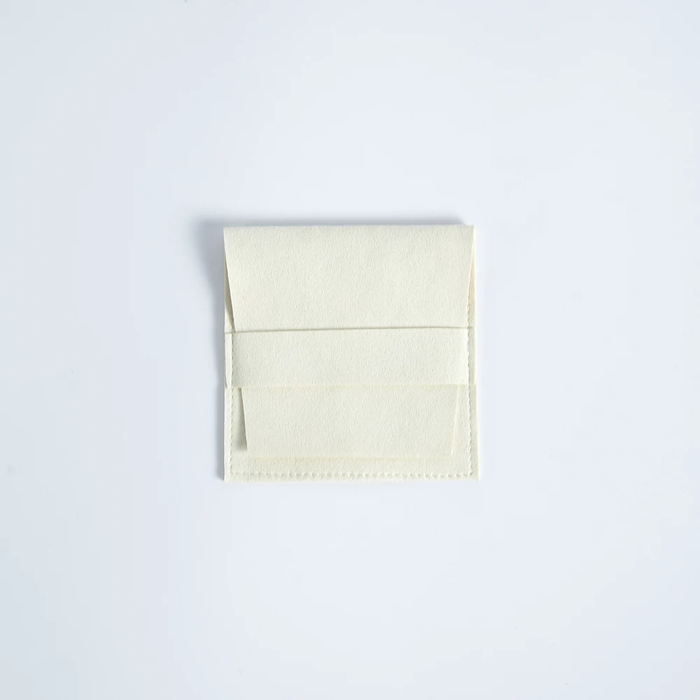 10-Pack Beige Suede Microfiber Jewelry Pouch Bags