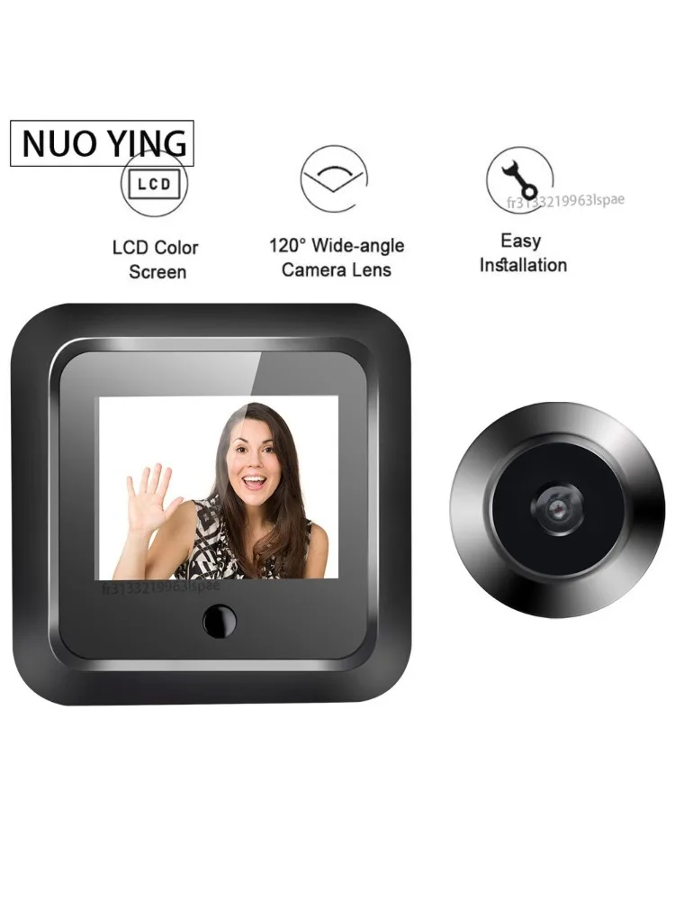 Nouveau judas de 2,4 pouces 120 ° Caméra de visionneuse de porte numérique intelligente, moniteur de sécurité, sonnette visuelle HD 240x320, résolution 300000 pixels