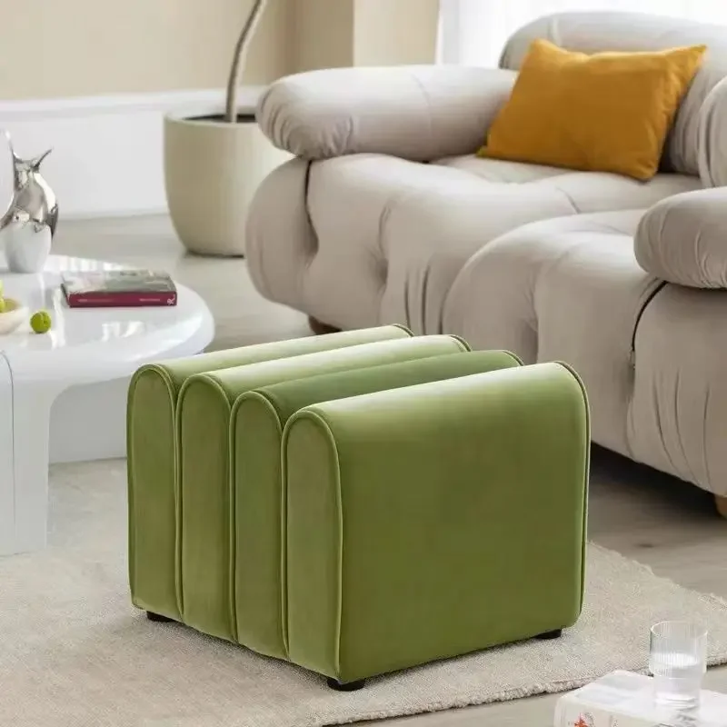 

Nordic Sofa Ottomans Living Room Sofa Pedal Bedside Small Bench Clothing Store Bedroom Bench Bedside Square Stool Home Furniture