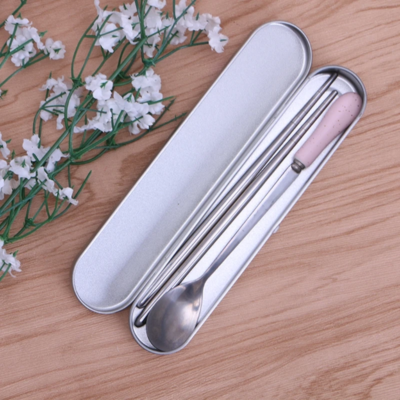Silver Tin Pencil for Case Pen Storage Box Stationery School Office