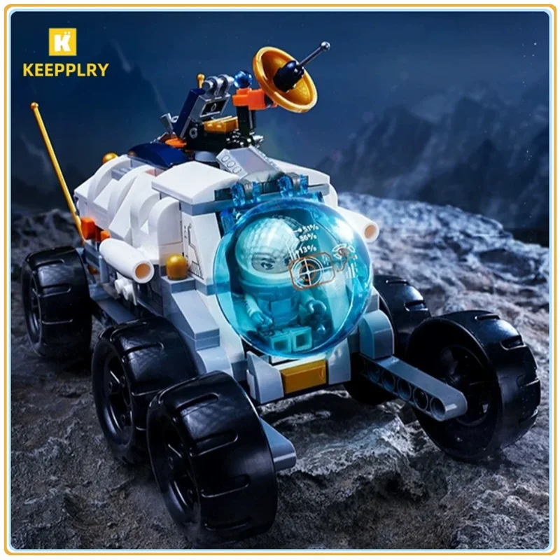 Keeppley building blocks manned lunar rover model ornaments China Aerospace Educational Assembly Toys Collection Gift