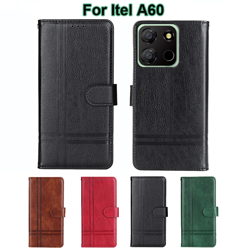 чехол на Itel A60S A 60 Case Original Book Stand Flip Leather Phone Cover For Capinha De Celualr ItelA60 A60 Itel 6.6