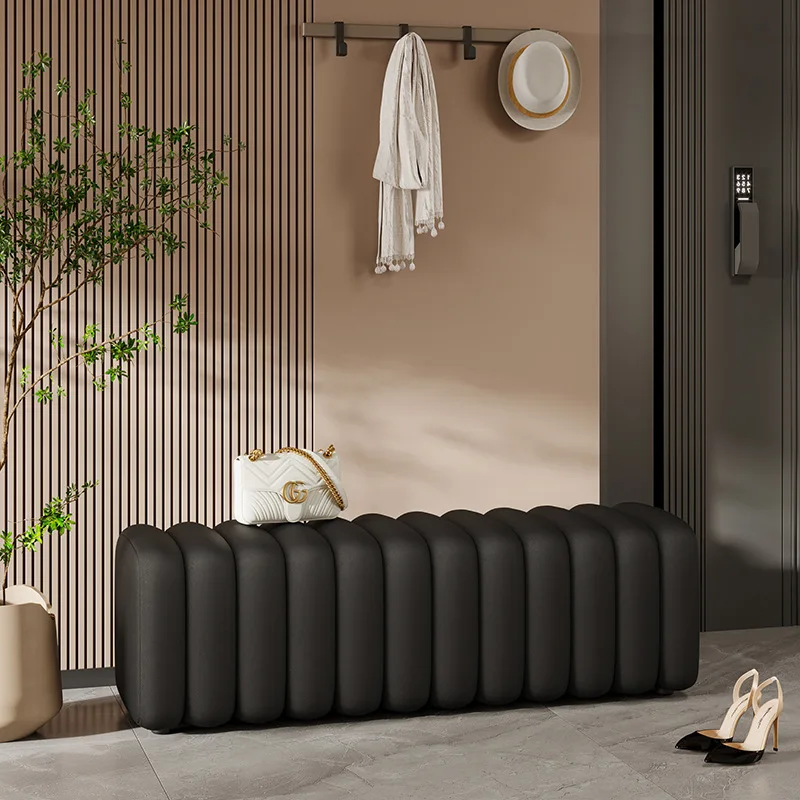 Shoe change stool at the entrance Storage storage stool can sit in the bedroom Clothing store