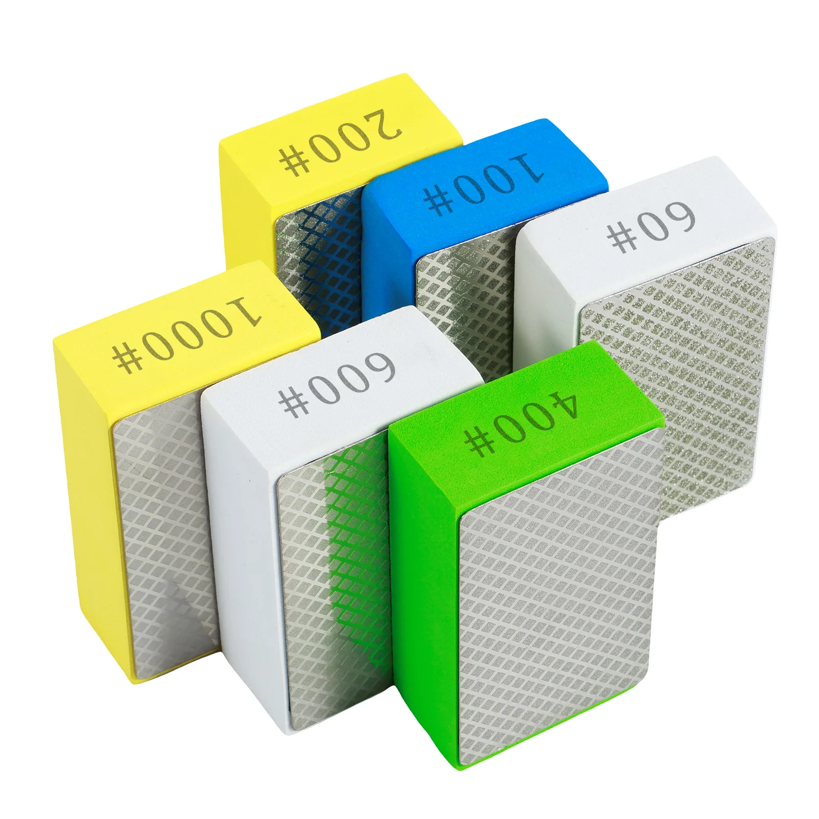 

Diamond Hand Polishing Pads 6Pcs Diamond Sanding Pads 60/100/200/400/600/1000 Grit for Tile Glass Diamond Hand Polishing Pads