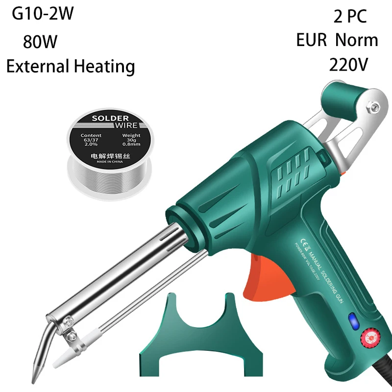 

80W/100W Hand-Held Internal/External Heating Send Tin Gun Adjustable Temperature Soldering Gun Welding Repair Tool Kit