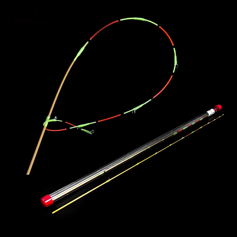 Semi titanium alloy raft rod sensitive to night light micro lead slightly head fishing gear all titanium alloy rod raft rod