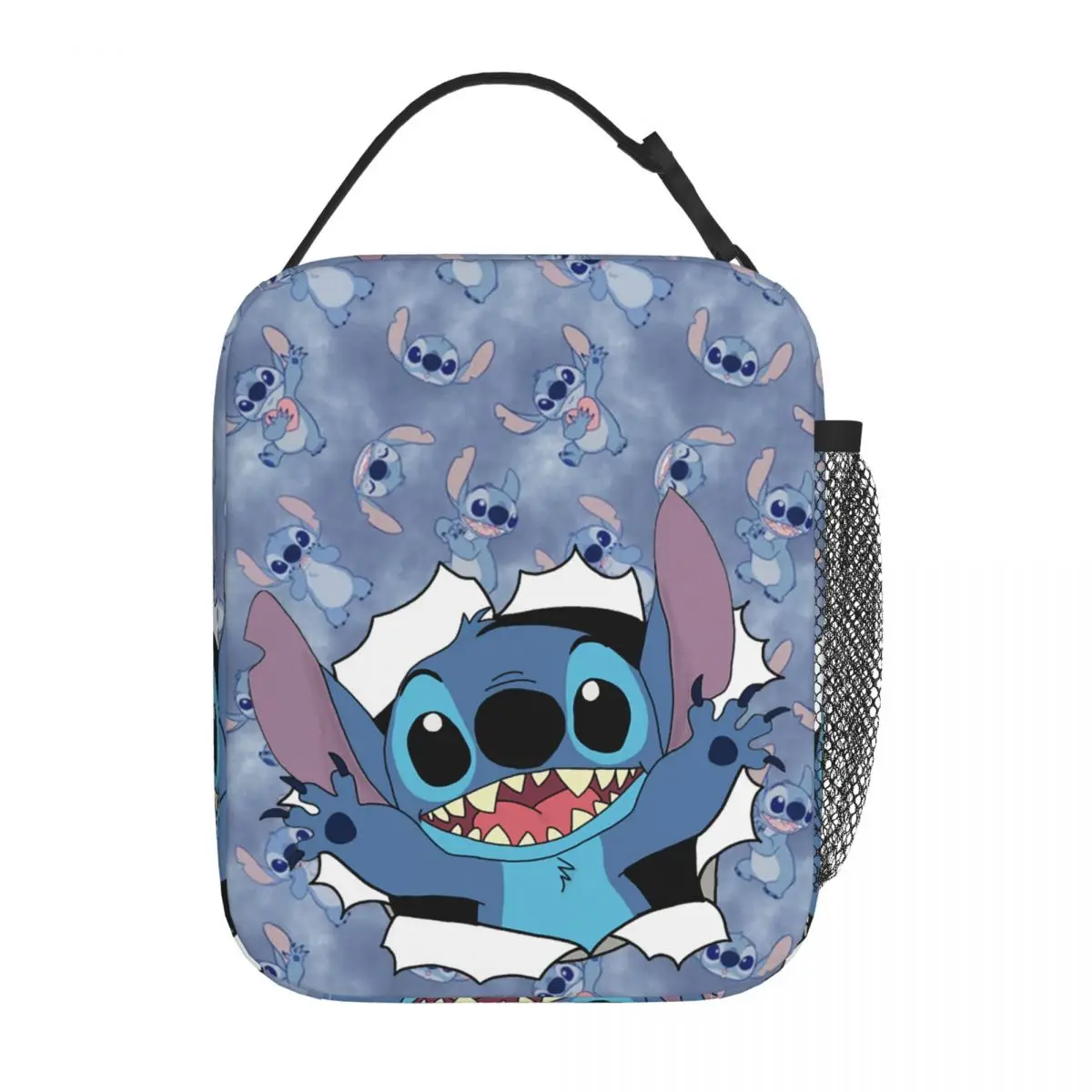 Custom Stitch Manga Anime Thermal Insulated Lunch Bags Women Portable Lunch Box for School Multifunction Food Tote Bags