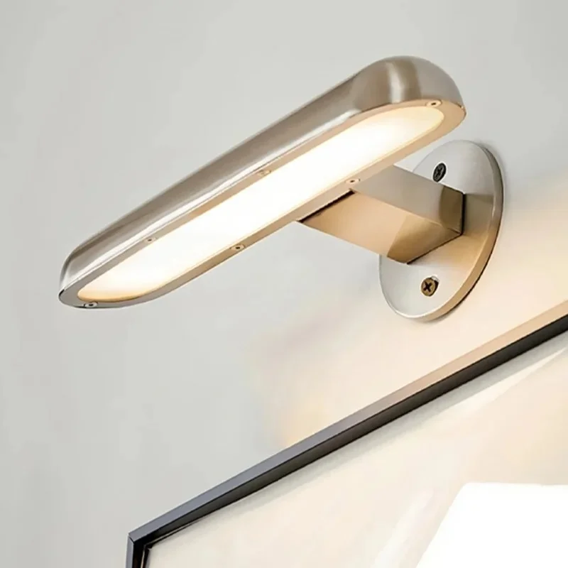 

Silver Mirror Front Retro American Industrial Wall Lamp Hallway Foyer Bedroom Bedside Lamp Bathroom Decoration Home Wall Light