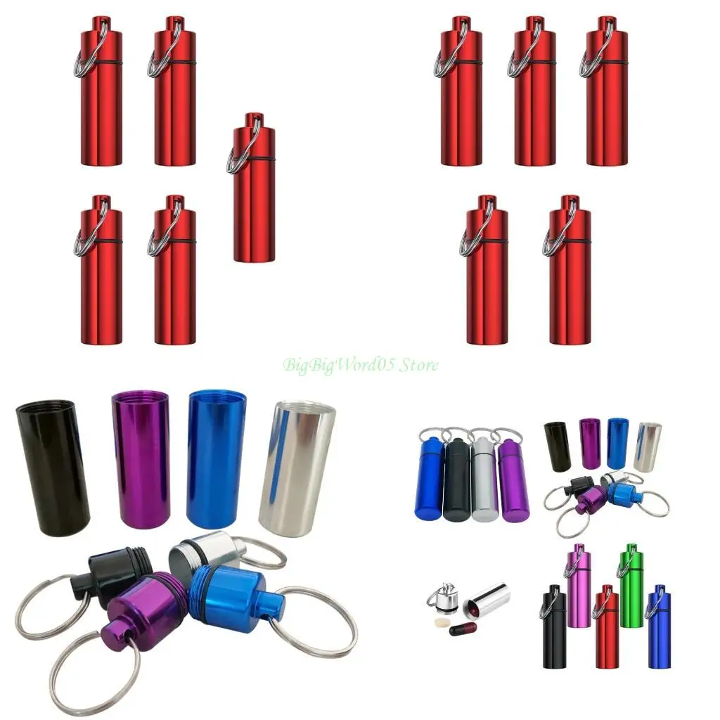 

24TE Portable Aluminum Pillbox For Backpacking Hiking Storage Container