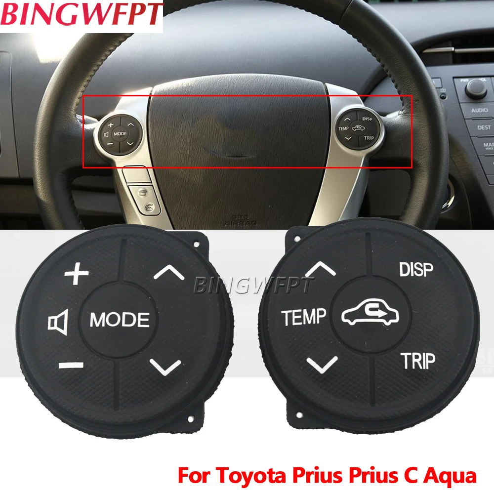

1 пара многофункциональных кнопок на руле для Toyota Prius C 2011-2015 Aqua 2012-2014, кнопка