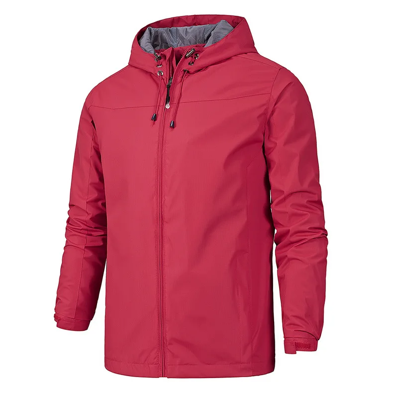 Waterproof Windproof Rain Jacket Men Light Hoodie Hunting Camping Hiking Outdoor Sports Windbreaker