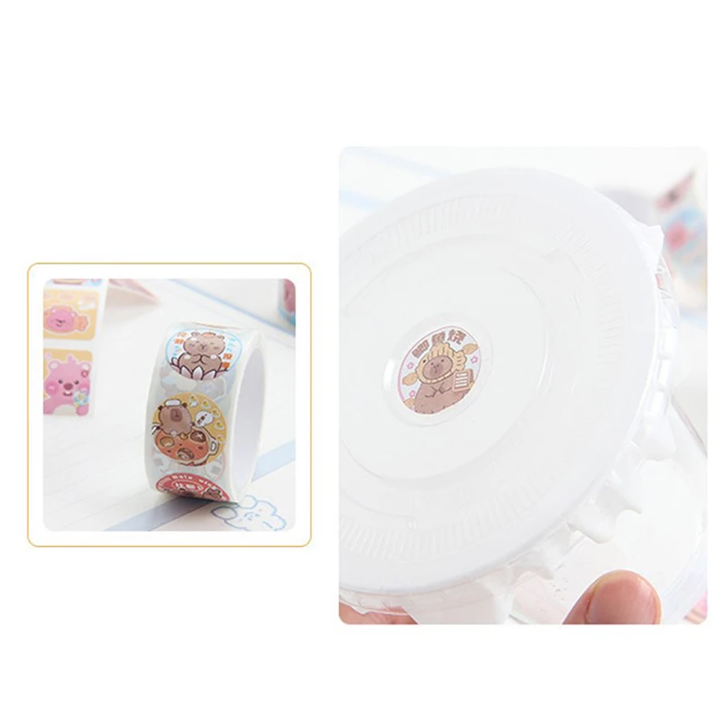 1 Roll Stickers Cartoon Capybara Graffiti Sticker For Water Bottle Laptop Luggages Laptop Decals Decoration Kid Reward Gift Toy