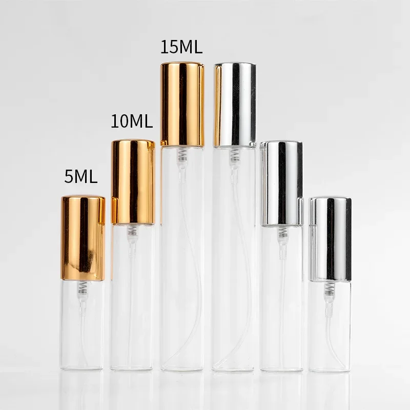 10-5PCS 5ML/10ML/15ML Nachfüllbare Tragbare Glas Parfüm Flasche Leere Kosmetik Flasche probe Reagenzglas Reise Kosmetische Werkzeug Set – Detail 8