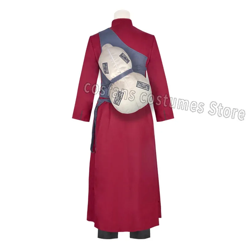 25COSAnime Ninja Gaara Cosplay Costume Adult Long Coat Ninjas Uniform Gourd Bag Full Set Accessory Suit Halloween Party Outfits