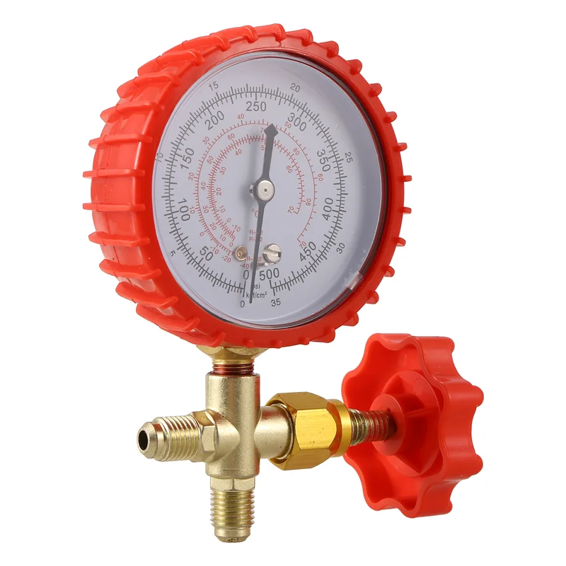 Pengukur Tekanan Refrigeran AC Pengukur Tekanan Isi Ulang Katup Manometer Pengukur Manifold untuk R12 R502 R22 R410 R134A-