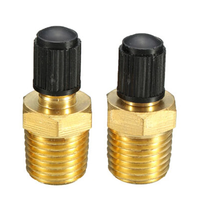 

1/4Inch 1PC NPT Solid Nickel Plated Brass Air Tank Fill Valve W/Installed Core Compressor Tank Fill Valve 6.35mm NPT Male Thread