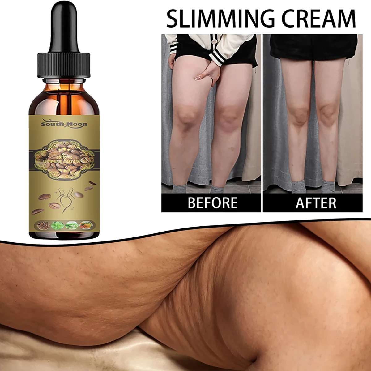 YRFKT Natural Ginger Oil Thin Leg Waist Fat Burner Anti Aging Plant Essential Oil Promote Metabolism Full Body Slim Massage Oils