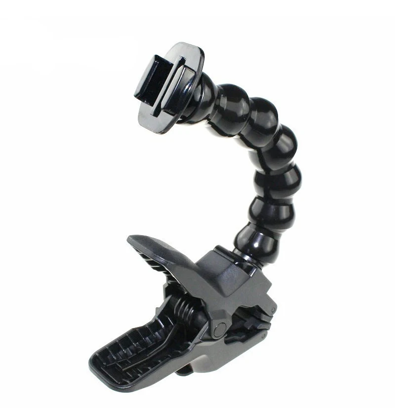 Mandíbulas Flex Clamp Mount Holder, pescoço ajustável, GoPro Hero, Sessão OSMO DJI, SJ4000, SJ7000, Xiaomi Yi 4k, Eken H9, H9R