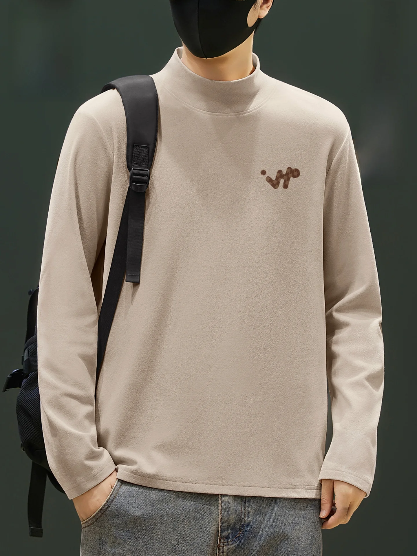 

Термобелье для мужчин с флисовой подкладкой, осенне-зимняя теплая футболка с длинным рукавом и принтом обезьяны