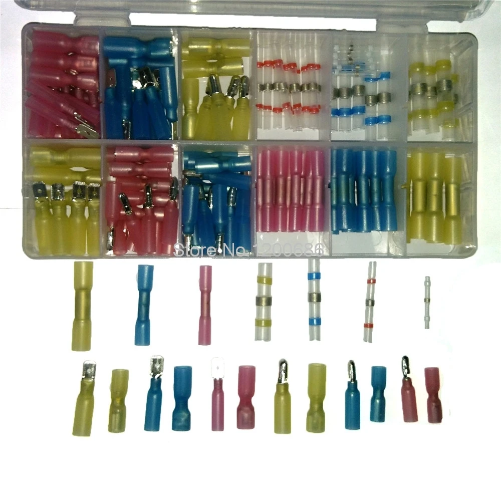 

150 PCS Insulated Waterproof&Seal Heat Shrink Wire Terminals Assorted Connectors