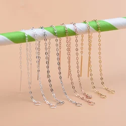 1 pair of S925 sterling silver jewelry accessories women's link earrings handmade DIY material