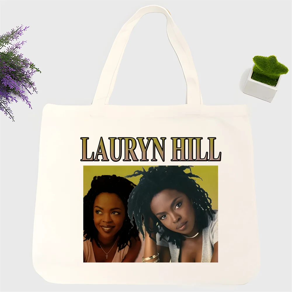 Lauryn Hill The Fugees Reggae Fusion Soul Music Design Shoulder Canvas Bags Large Capacity College Harajuku Handbag Shopping Bag