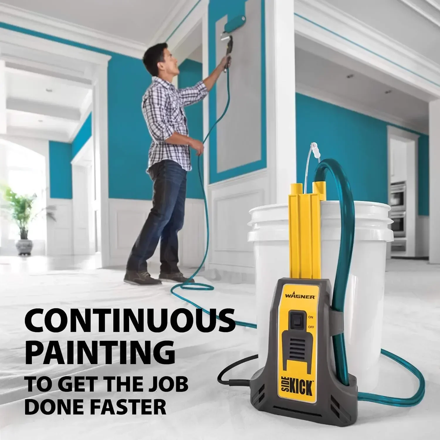 Paint Roller Multi-Room Electric Powered Roller Paint Drip-free Non-stop Painting GREAT FOR LARGE ROOMS AND MULTI ROOMS