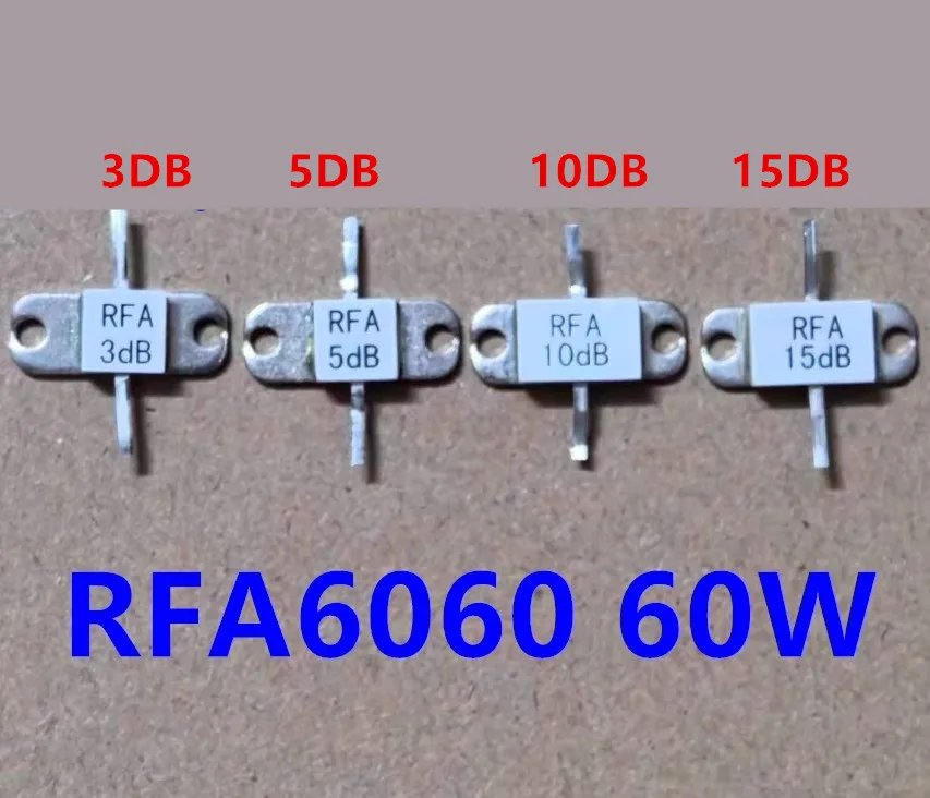 60W attenuator with flange RFA6060 60W 3DB 5DB 10DB 15DB RF attenuation resistor