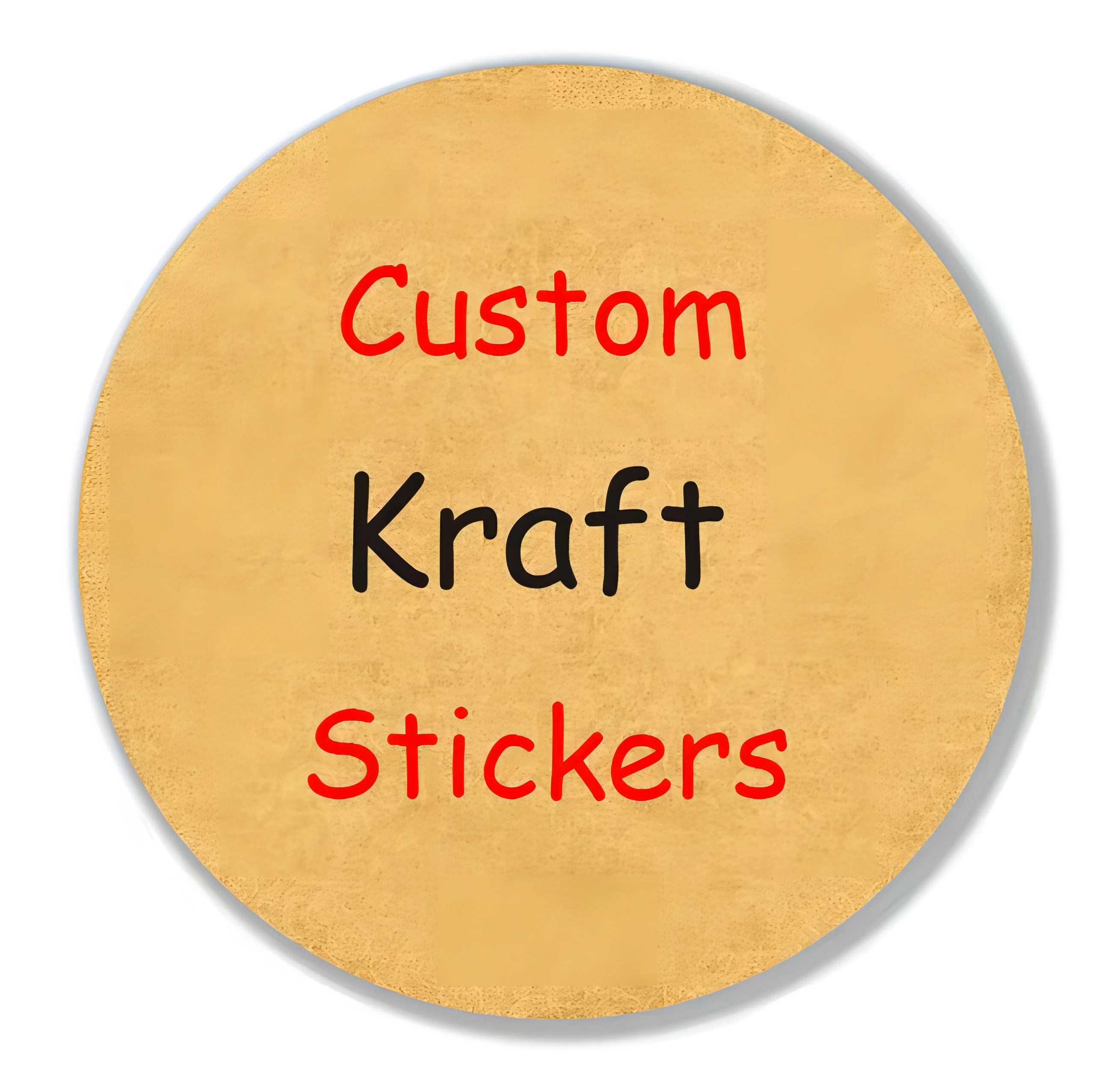 

Custom Stickers Round Natural Kraft Handmade Sticker Adhesive Labels for Baked Packaging, Canning Jars, Cookie Bags, Gift Wrap