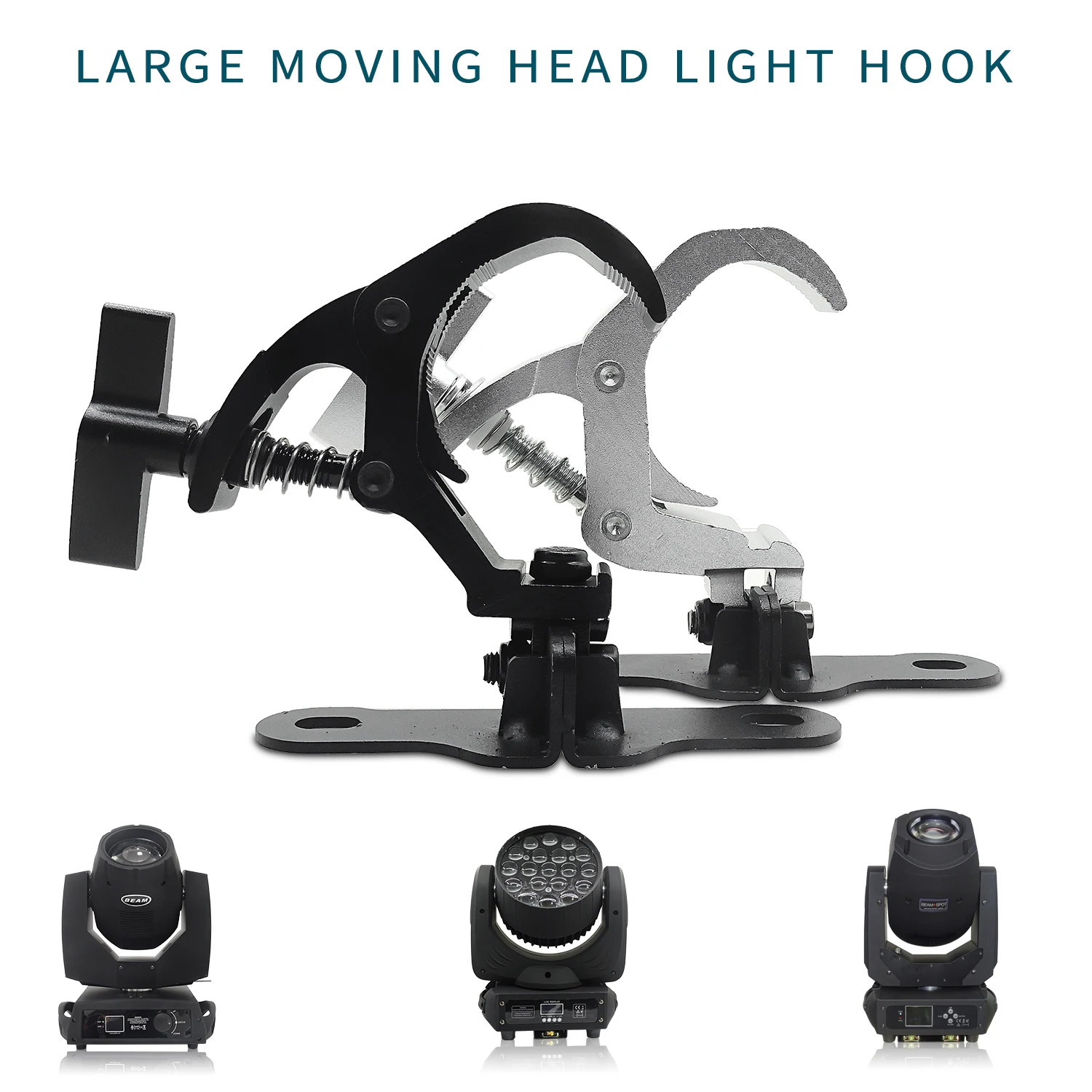 Aluminum Stage Light Fold Hook Loading 200Kg Truss Tube 230W 7R 200W 5R Moving Head Beam Light Fold Clamp Hooks