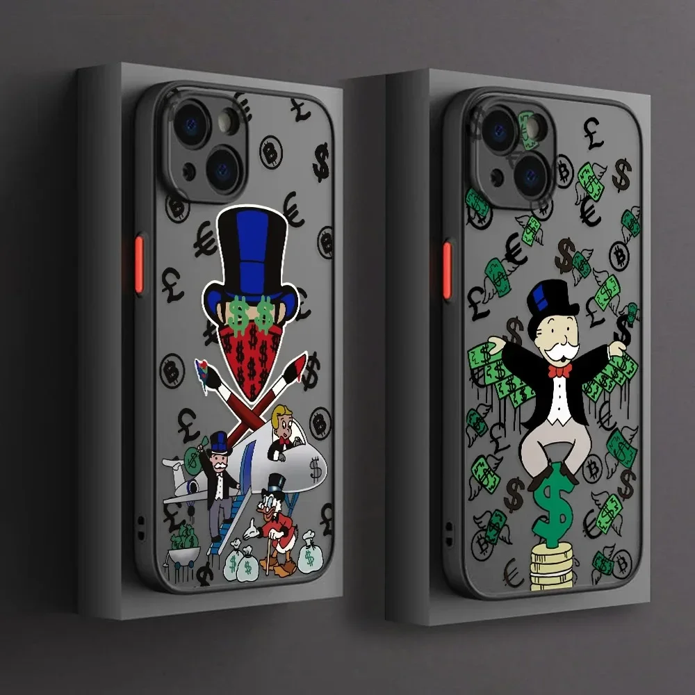 Чехол для телефона Game Monopolies для iPhone 16 15 14 Plus 13 12 Mini 11 Pro Max X Xs XR, матовый прозрачный твердый чехол