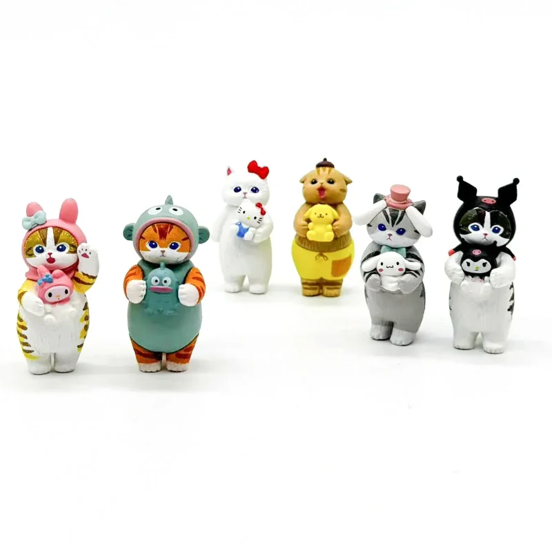 

uu HOT NEW Sanrio Characters Clothes Holding Dolls Cute Figure Blind Box My Melody Kuromi Cinnomoroll Hello Kitty